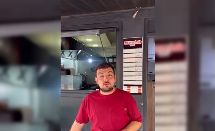 Bursa’da pilavcıya giren hırsız tatlı yedi, işyeri sahibi çağrı yaptı