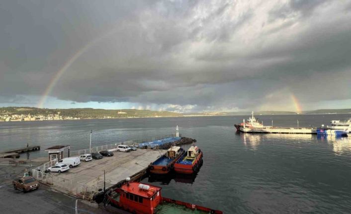 Çanakkale Boğazı’nda çifte gökkuşağı