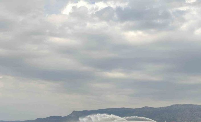 Çardak Havaalanında uçak kaza kırım tatbikatı yapıldı