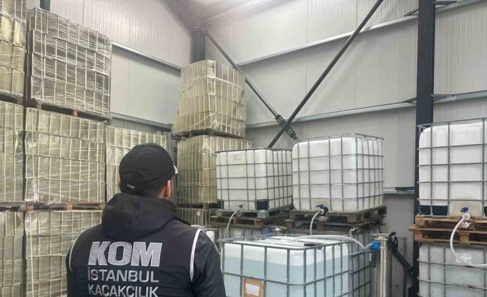 Çatalca’da depoya kaçak etil alkol baskını: 9 gözaltı
