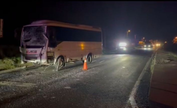 Çerkezköy’de iki servis aracı çarpıştı: 8 işçi yaralandı