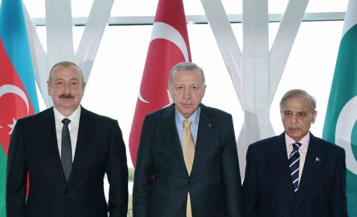 Cumhurbaşkanı Erdoğan, Aliyev ve Şerif ile görüştü