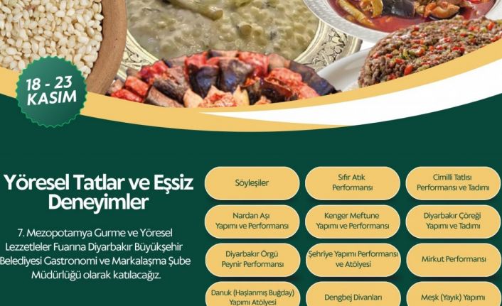 DBB Mezopotamya Gurme Fuarında Diyarbakır mutfağını tanıtacak