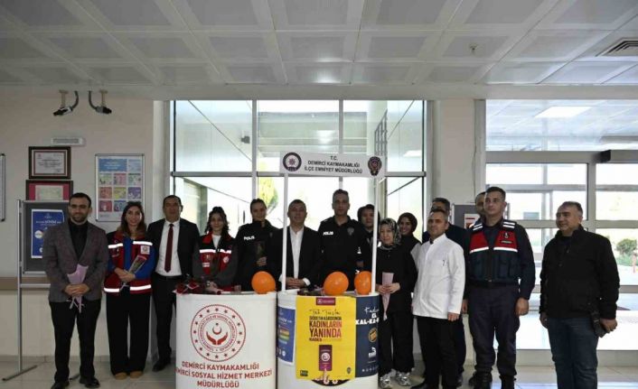 Demirci’de kadına yönelik şiddete karşı farkındalık çalışması yapıldı