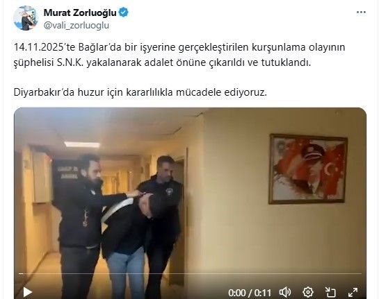 Diyarbakır’da bir iş yerini kurşunlayan şahıs yakalandı