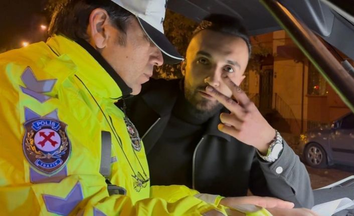 ‘Dur’ ihtarına uymayan alkollü sürücünün rahatlığı pes dedirtti