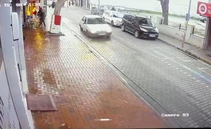 Edremit’te esnafa silahlı saldırı anı kamerada