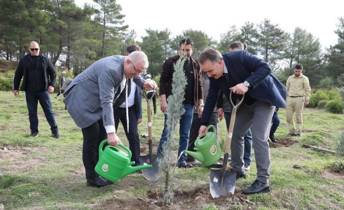 Edremit’te fidanlar toprakla buluştu