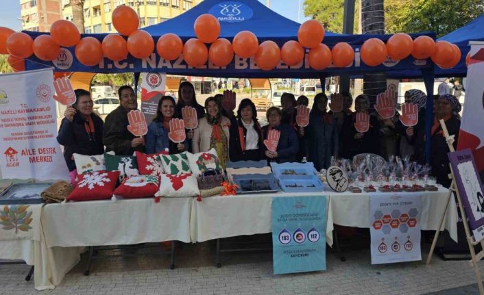 El emeği ürünleriyle ’kadına şiddete’ dikkat çektiler