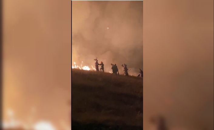 Ermenistan sınırında korkutan örtü yangını