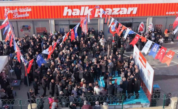 Erzurum Büyükşehir Belediyesi Halk Pazarı’nın dokuzuncu şubesini açtı