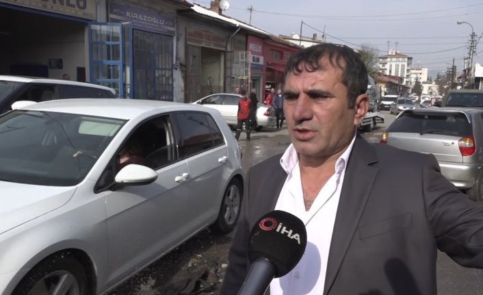 Esnaf derdini anlatırken gerçek kameralara yansıdı