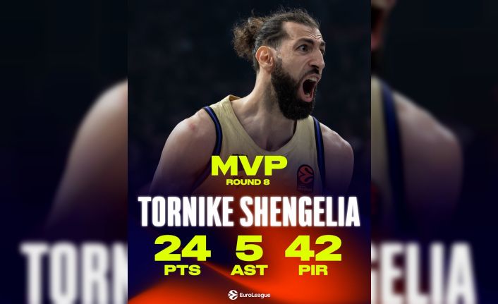 Euroleague’de 8. haftanın MVP’si Tornike Shengelia oldu