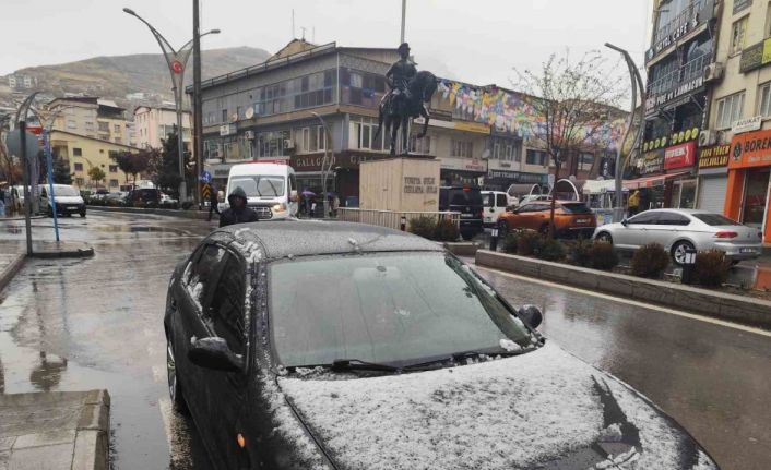 Hakkari’de merkezde yağmur, yüksek kesimlerde kar etkili oldu