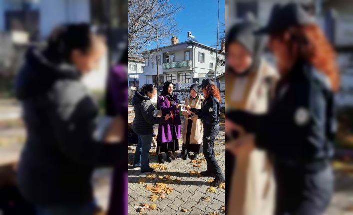 İhsaniye’de vatandaşlara kadına şiddetle mücadele anlatıldı