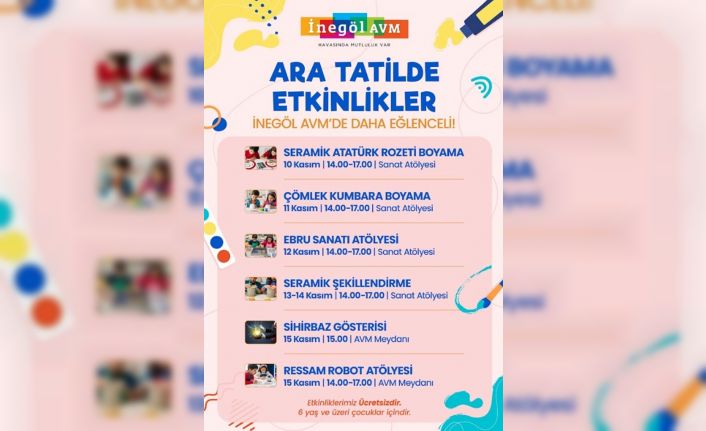 İnegöl AVM, Kasım ayı etkinlik programını duyurdu
