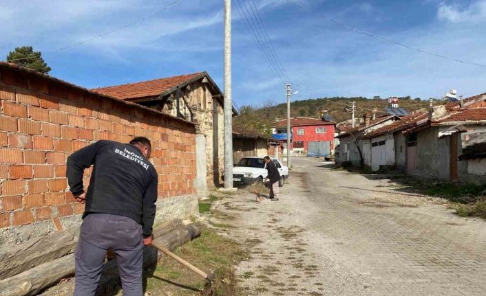 İnönü’nün dış mahallelerinde temizlik çalışması