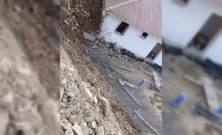 Kahramanmaraş’ta toprak kayması: Yapım aşamasındaki 6 ev zarar gördü