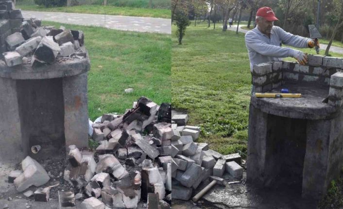 Kamu malına zarar verildi, belediye ekipleri anında müdahale etti