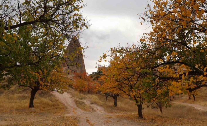 Kapadokya’daki renk cümbüşü dron ile görüntülendi