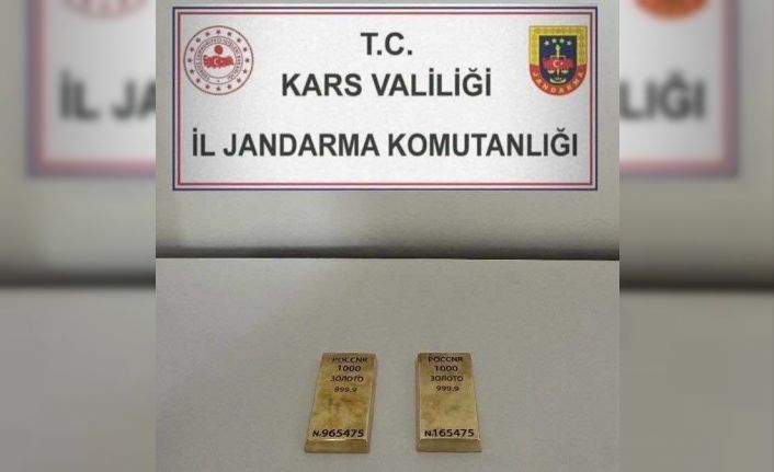 Kars’ta 2 kilo külçe altın ele geçirildi