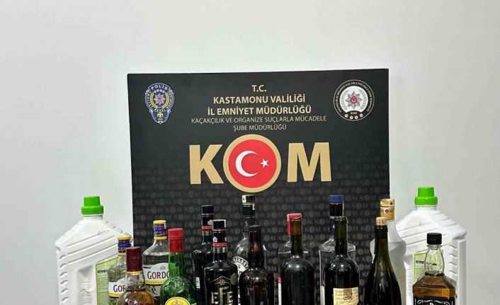 Kastamonu’da 15 şişe el yapımı alkol ele geçirildi