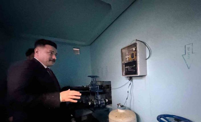 Kaymakam Acar yapımı biten su deposunda incelemelerde bulundu