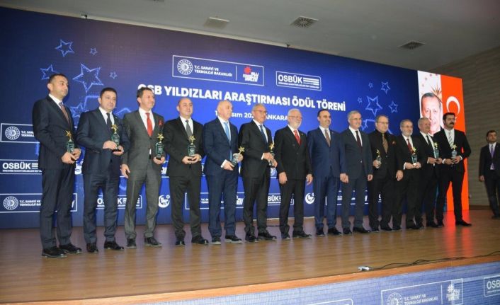 Kayseri OSB Başkanı Yalçın’a Sanayi ve Teknoloji Bakanı Kacır’dan ödül