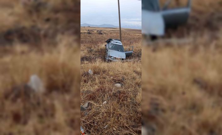 Kontrolden çıkan otomobil araziye uçtu: 1 yaralı