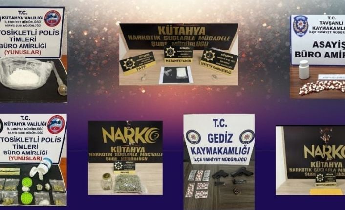 Kütahya polisi uyuşturucuyla mücadelede kararlılığını sürdürüyor