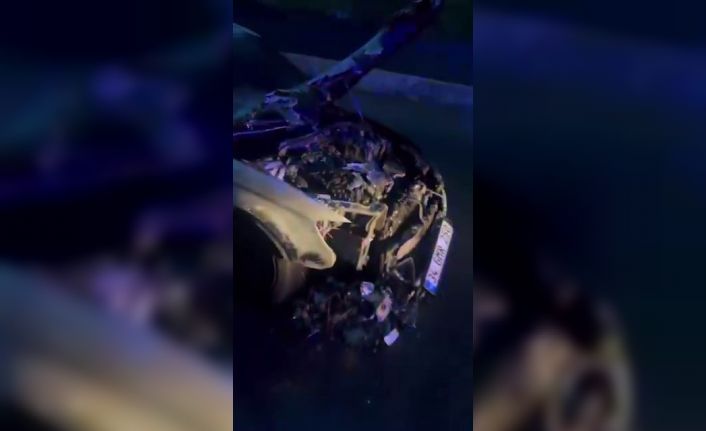 Lüks araç alevlere teslim oldu