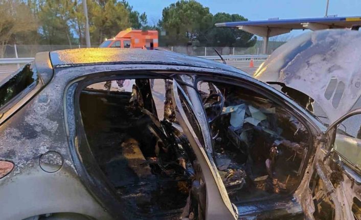 Lüleburgaz’da otomobil yangını