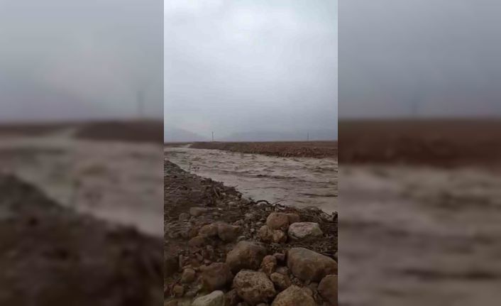 Mardin’de sağanak yağış sonucu dere taştı