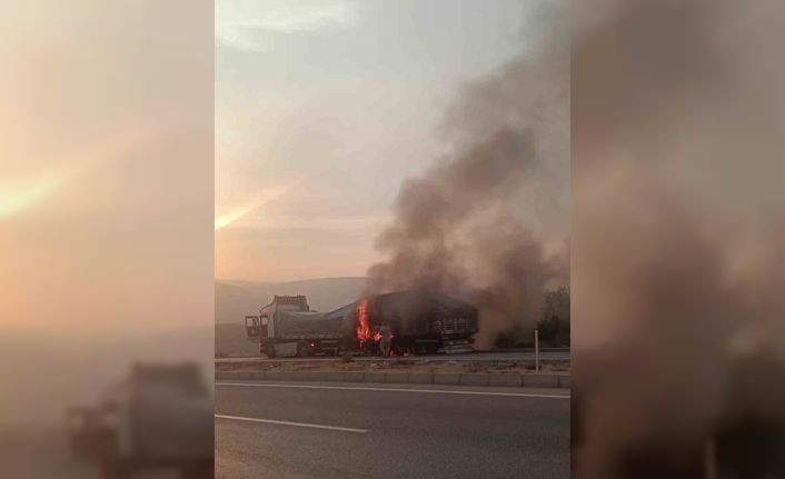 Mersin’de tırda çıkan yangın korkuttu