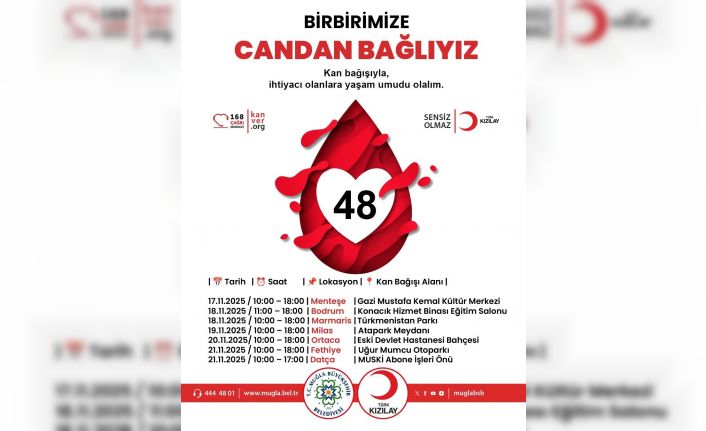 Muğla Büyükşehir Belediyesi’nden Kızılay’a kan bağışı desteği