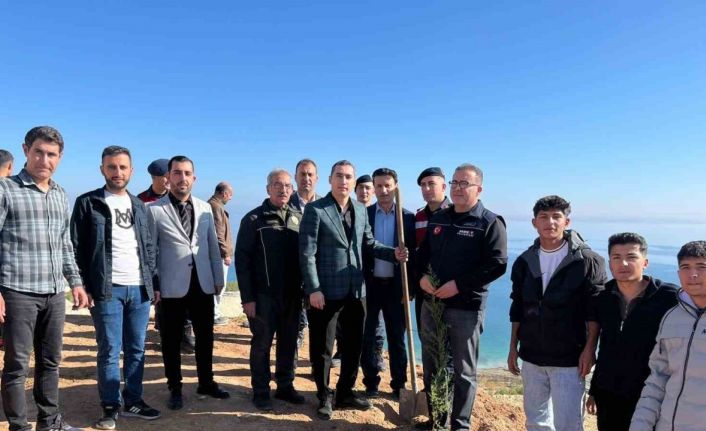 Öğretmenler şehit polis için hatıra ormanı oluşturdu