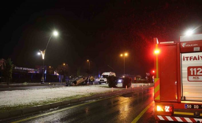 Önce otomobiliyle takla attı, sonra kaza yerinden kaçtı