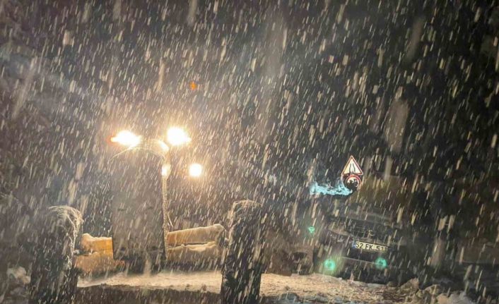 Ordu-Sivas kara yolu kar yağışı nedeniyle ulaşıma kapandı