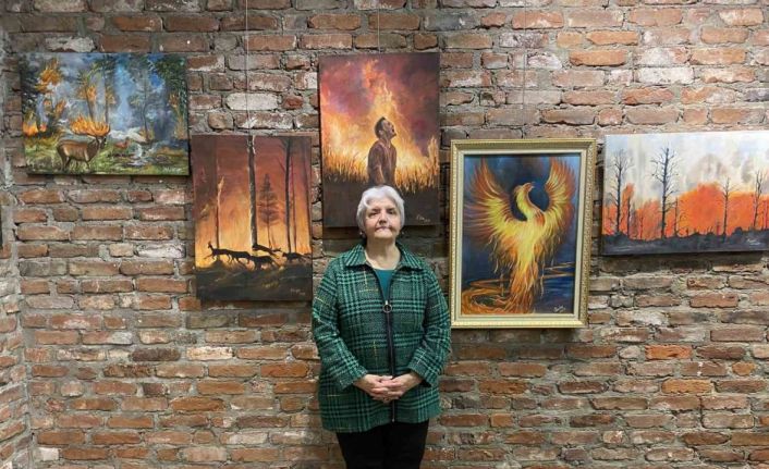 Orman yangınlarını konu alan resim sergisi açıldı