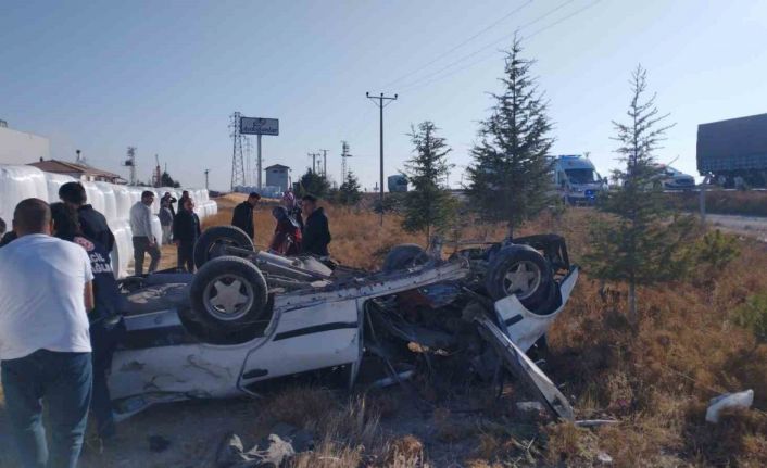 Otomobil takla attı: 1 ölü, 1 yaralı