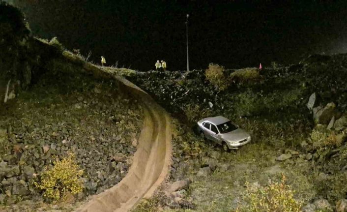 Otomobil viyadükten uçtu: 1 yaralı