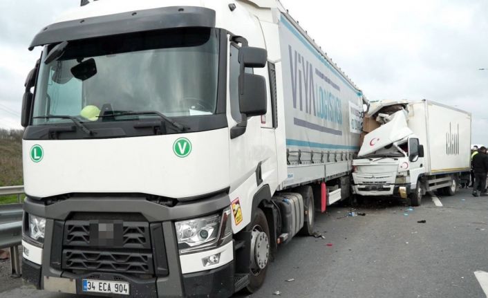 Otoyolda geri geri gelen tıra kamyonet çarptı: 1 ölü, 1 yaralı