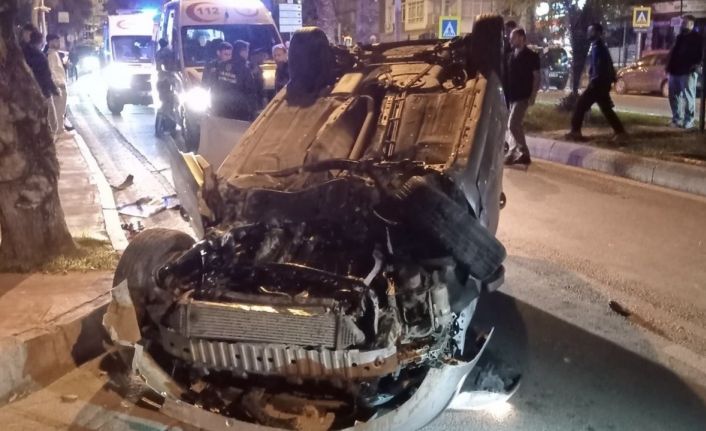 Samsun’da otomobil takla attı: 1 yaralı