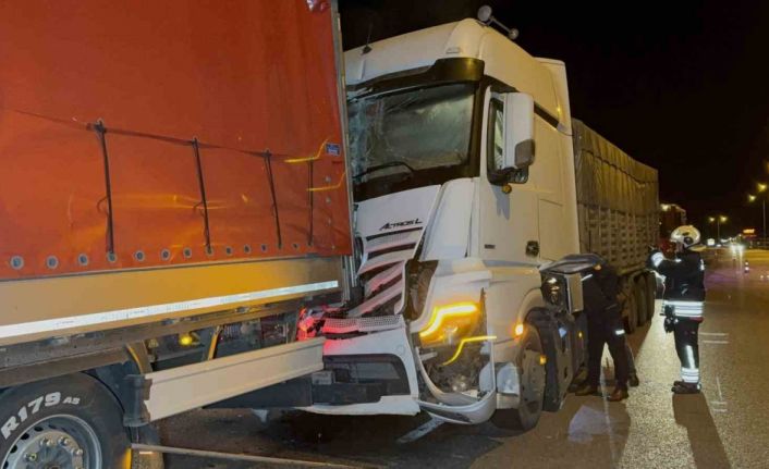 Samsun’da tırlar çarpıştı: 1 yaralı