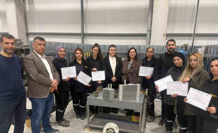 Sanayide kadın gücü: Çorum’da 15 kadın kaynakçı sertifikalarını aldı