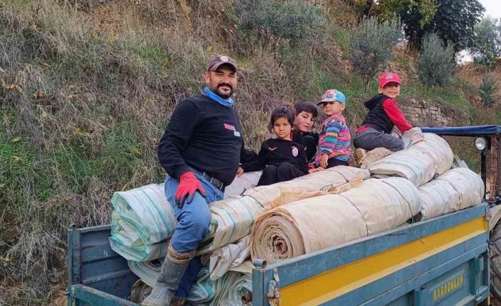 Sarıgöl’de örtü toplama işlerinde yoğunluk