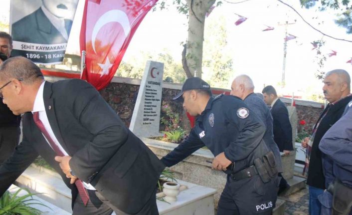 Şehit Kaymakam Saim Bey kabri başında anıldı