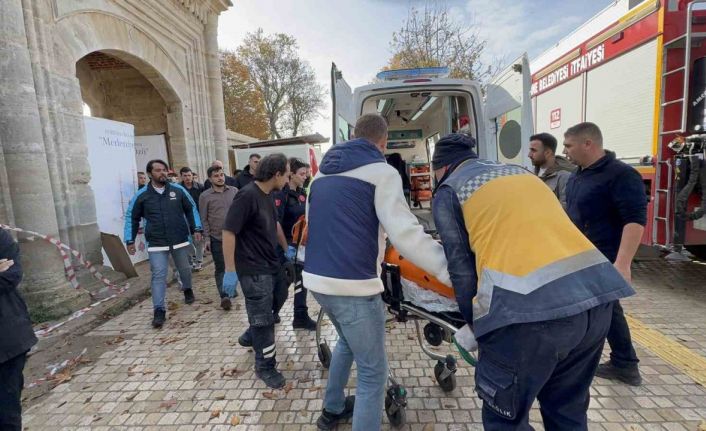 Selimiye Camii restorasyonunda düşen işçi yaralandı