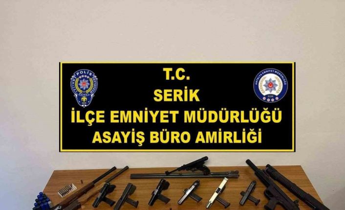 Serik’te silah ve uyuşturucu operasyonu: 16 şüpheli yakalandı