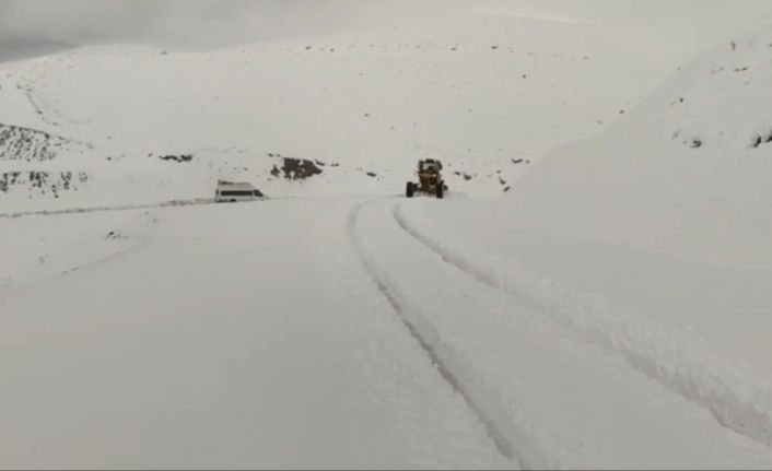 Siirt’te karda araçlar yolda mahsur kaldı